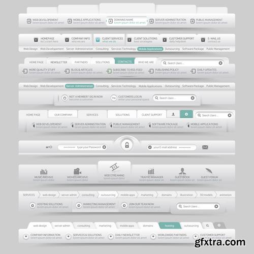 Web design elements 25 EPS