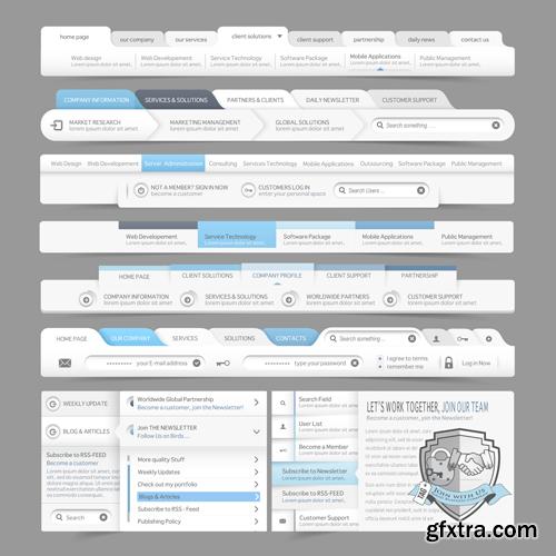 Web design elements 25 EPS