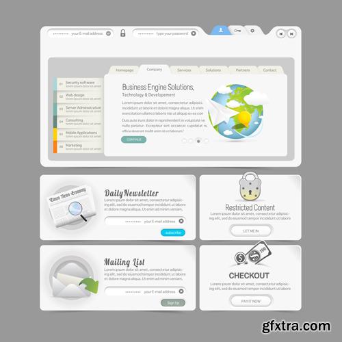 Web design elements 25 EPS