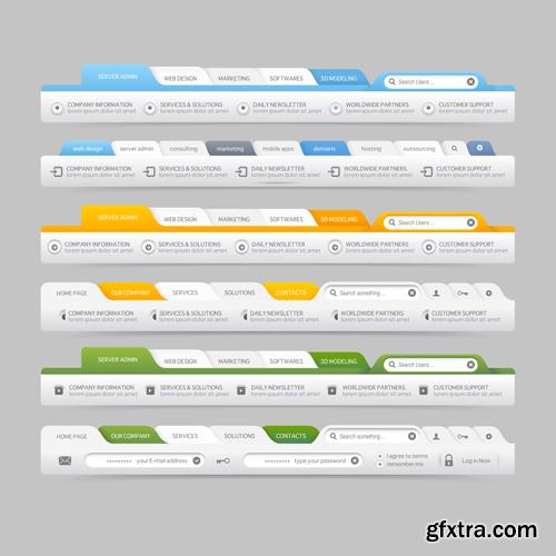 Web design elements 25 EPS