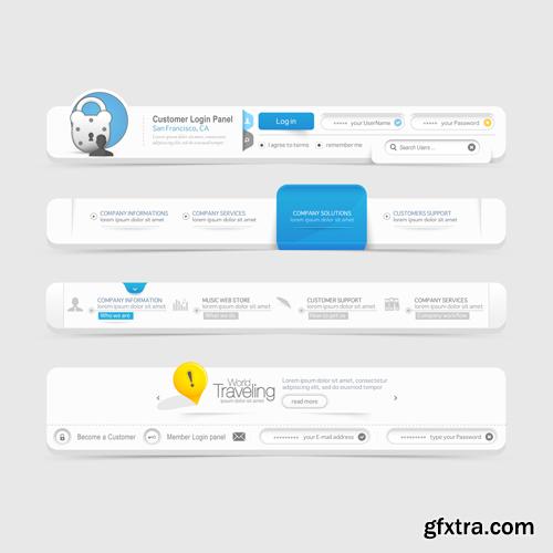 Web design elements 25 EPS