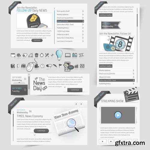 Web design elements 25 EPS