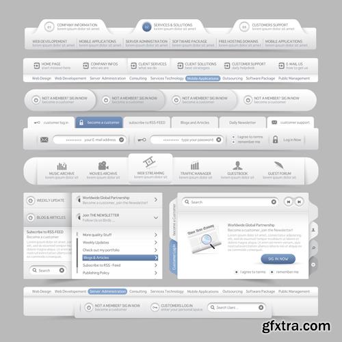 Web design elements 25 EPS