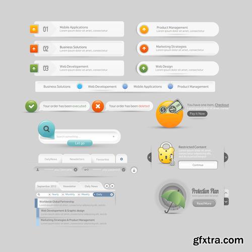 Web design elements 25 EPS