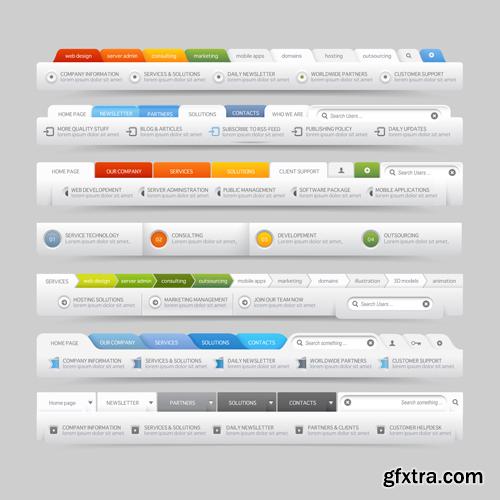 Web design elements 25 EPS