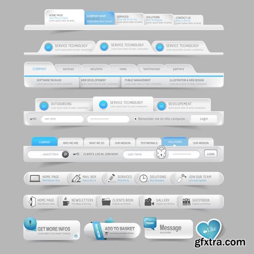 Web design elements 25 EPS