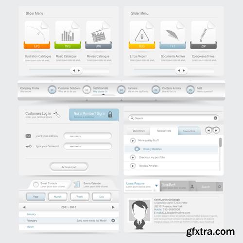 Web design elements 25 EPS