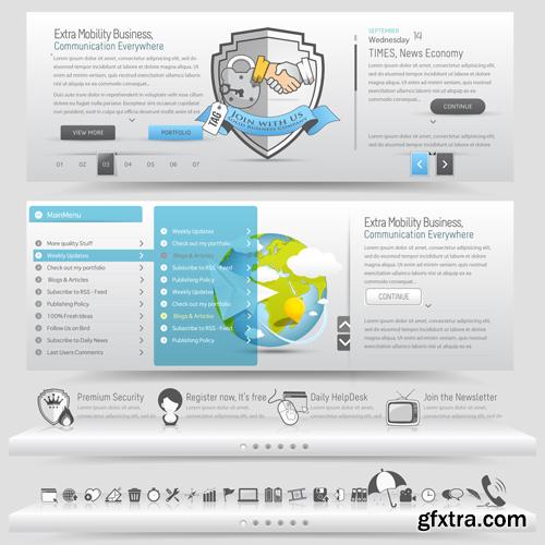 Web design elements 25 EPS