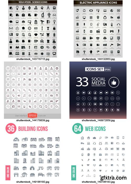 Amazing SS - Black &amp; White Icons 4, 25xEPS