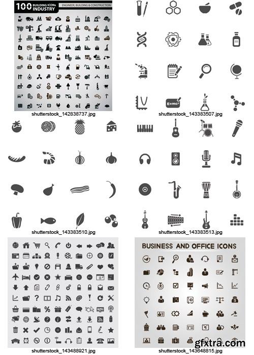Amazing SS - Black &amp; White Icons 4, 25xEPS