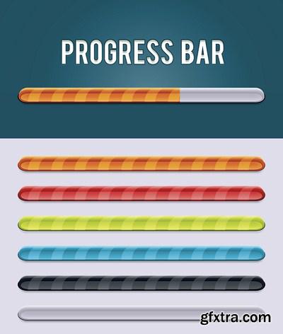 Progress Bars Pack - 22x vectors + 3 JPEGs