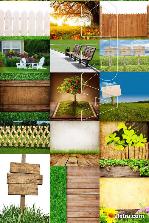 Amazing SS - Grass on wood floor background, 25xJPGs Amazing SS - Grass on wood floor background, 25xJPGs