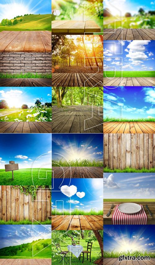Amazing SS - Grass on wood floor background 2, 25xJPGs Amazing SS - Grass on wood floor background 2, 25xJPGs