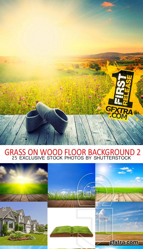 Amazing SS - Grass on wood floor background 2, 25xJPGs Amazing SS - Grass on wood floor background 2, 25xJPGs
