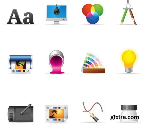 Amazing SS - Color palette icon, 25xEPS