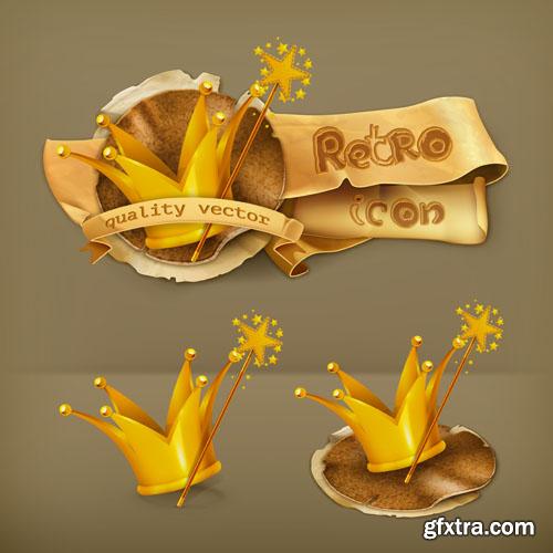 Retro icon collection 25 EPS