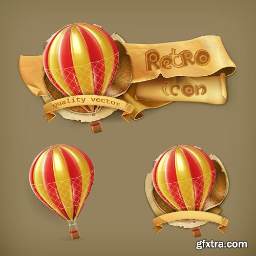 Retro icon collection 25 EPS