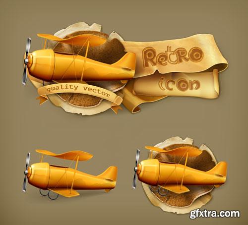 Retro icon collection 25 EPS