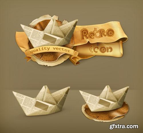 Retro icon collection 25 EPS