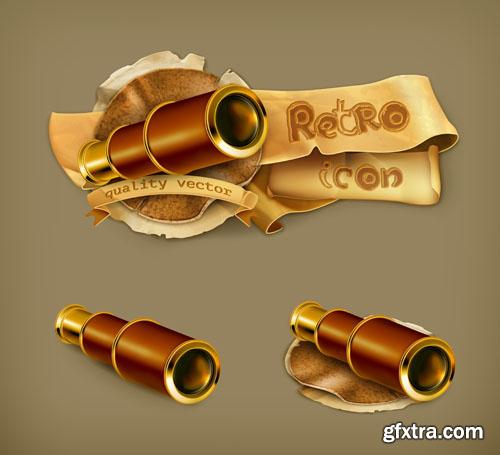 Retro icon collection 25 EPS