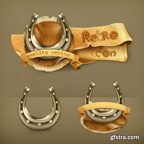 Retro icon collection 25 EPS