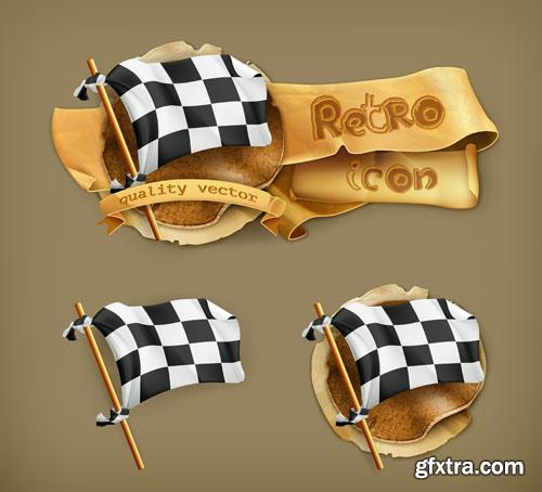 Retro icon collection 25 EPS