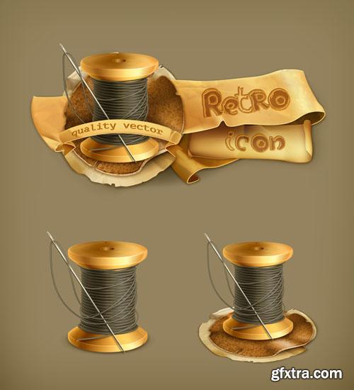 Retro icon collection 25 EPS