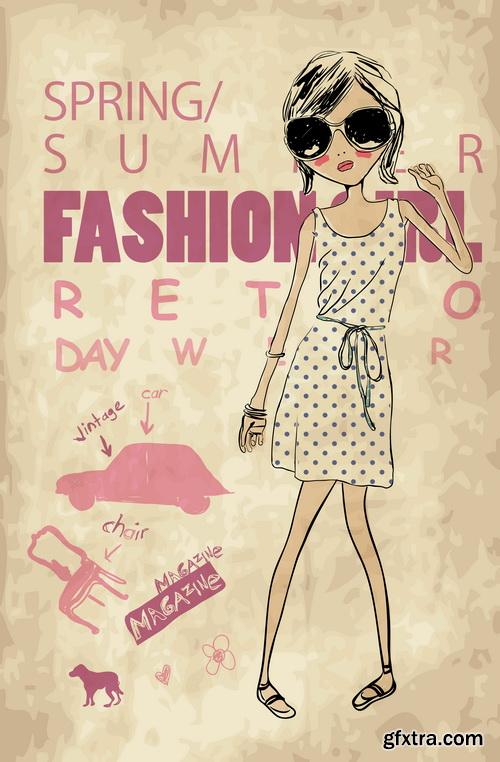 Fashion Girls Illustration #1, 25xEPS