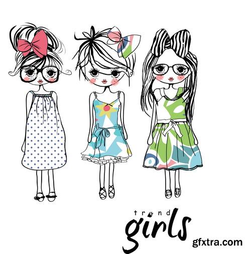 Fashion Girls Illustration #1, 25xEPS
