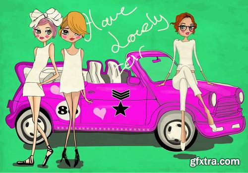 Fashion Girls Illustration #1, 25xEPS