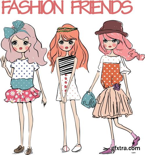 Fashion Girls Illustration #1, 25xEPS