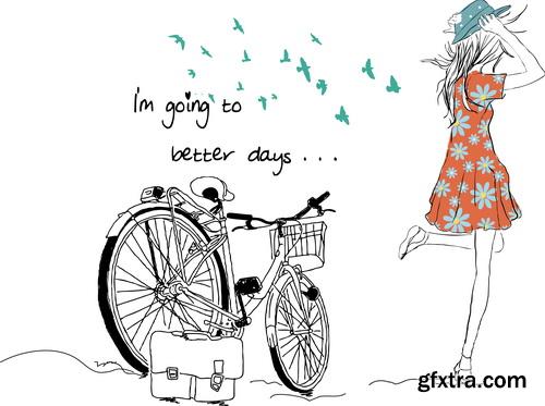 Fashion Girls Illustration #1, 25xEPS