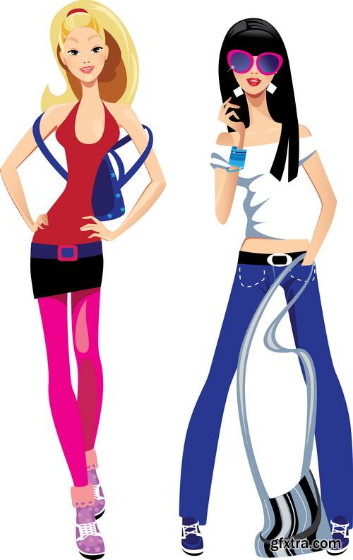 Fashion Girls Illustration #1, 25xEPS