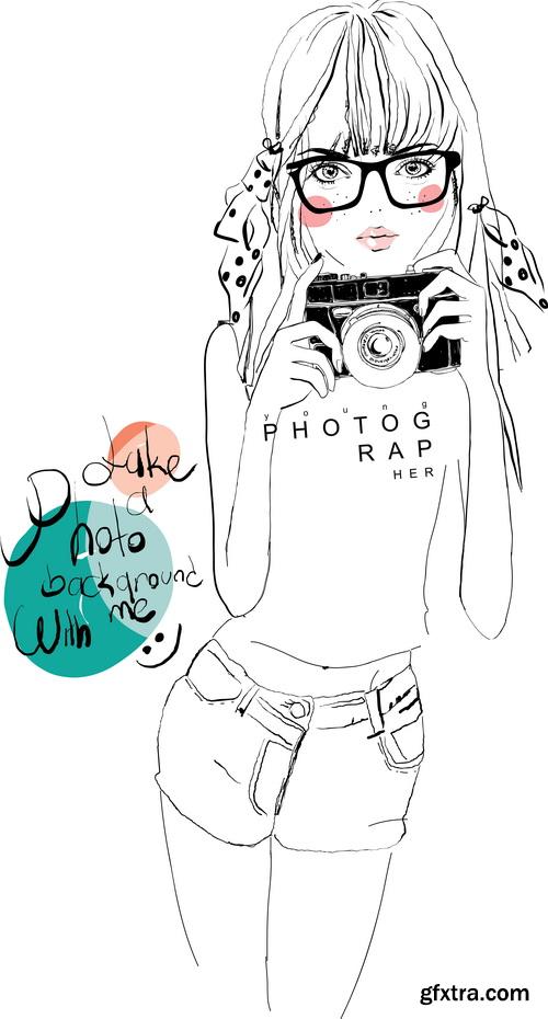 Fashion Girls Illustration #1, 25xEPS