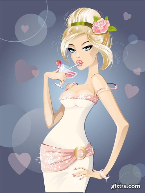 Fashion Girls Illustration #1, 25xEPS