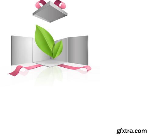 Green Leaves Backgrounds 25xEPS