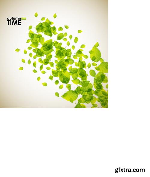 Green Leaves Backgrounds 25xEPS
