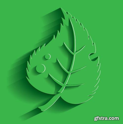 Green Leaves Backgrounds 25xEPS