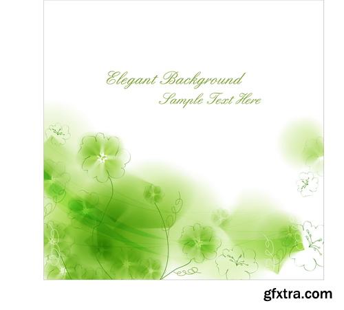 Green Leaves Backgrounds 25xEPS