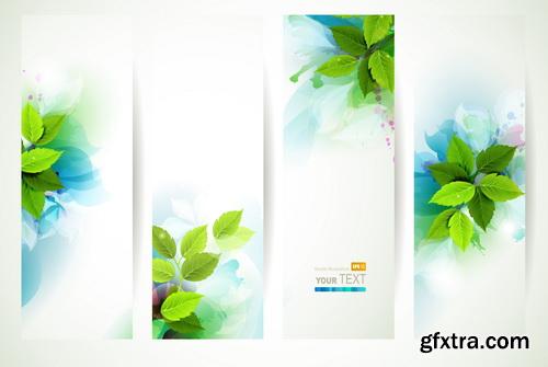 Green Leaves Backgrounds 25xEPS