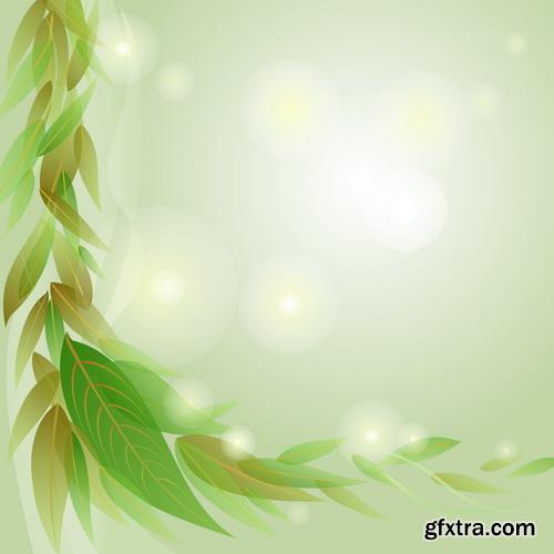 Green Leaves Backgrounds 25xEPS