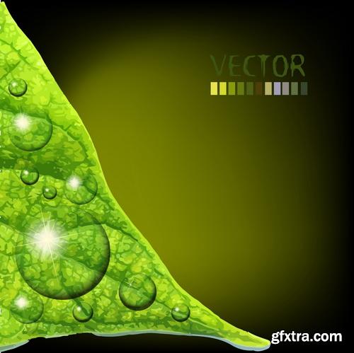 Green Leaves Backgrounds 25xEPS