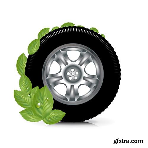 Green Leaves Backgrounds 25xEPS