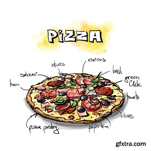 Hand Drawn Illustrations of Cocktail 25xEPS