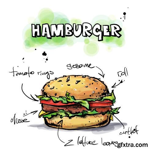 Hand Drawn Illustrations of Cocktail 25xEPS