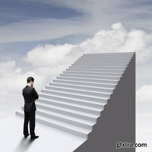 Businessman Stepping up 3, 25xJPG