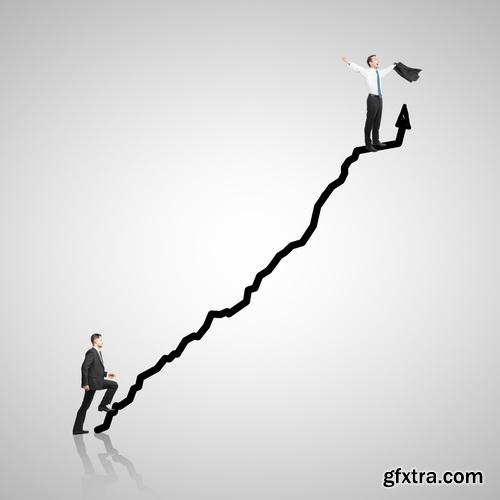 Businessman Stepping up 3, 25xJPG