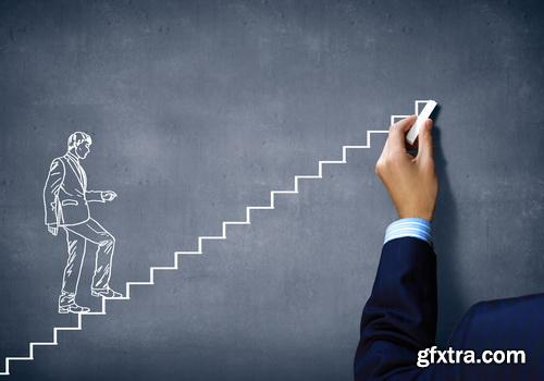 Businessman Stepping up 3, 25xJPG