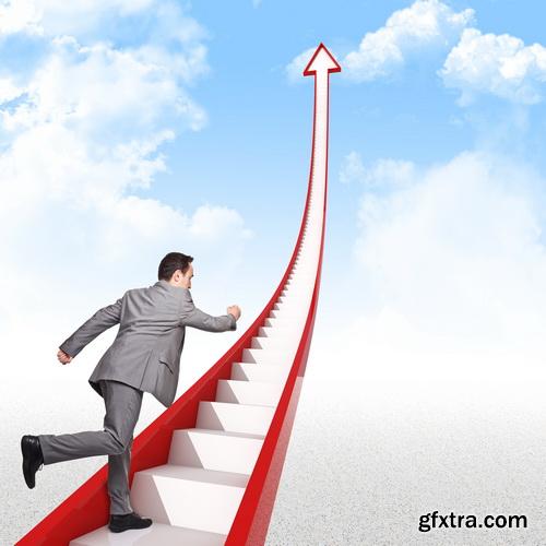 Businessman Stepping up 3, 25xJPG