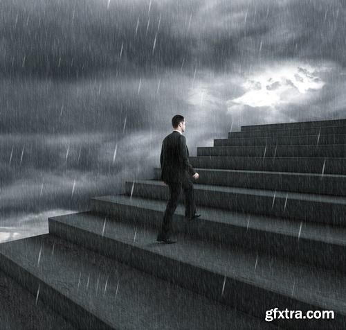 Businessman Stepping up 3, 25xJPG